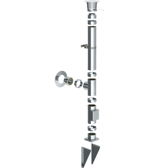 Explosionszeichnung Edelstahlkamin