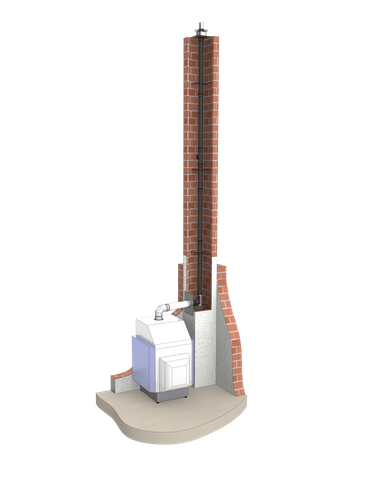 Kunststoffrohr für den Kamin von Pignitter