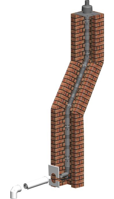 Was ist bei einem Kunststoffrohr im Kamin zu beachten?