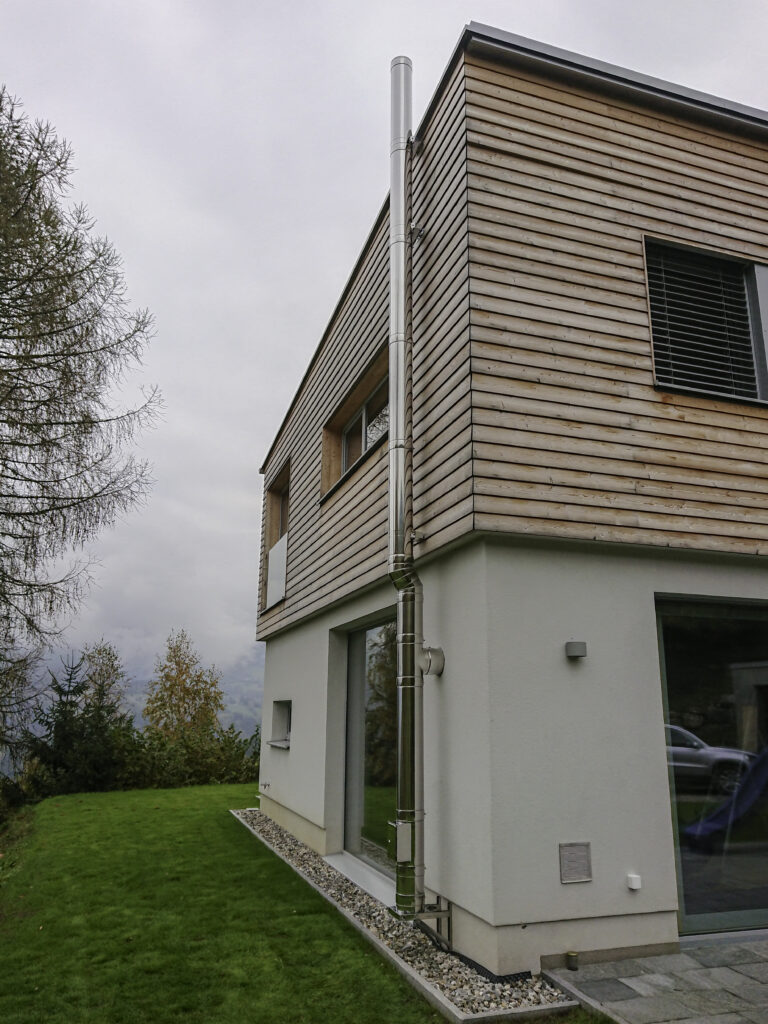 Edelstahlkamin mit Isolierung