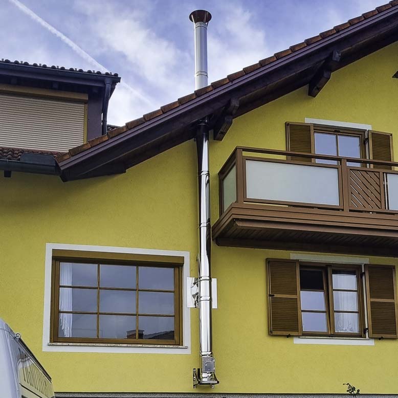 Klassischer Edelstahlkamin von Pignitter