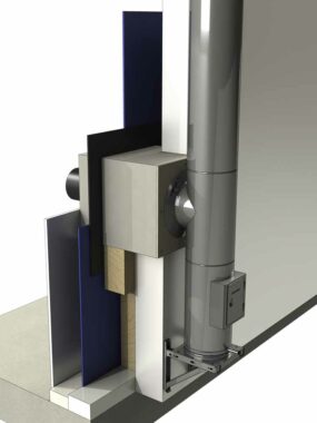 Brandschott für Edelstahlkamin LUX-NOVA