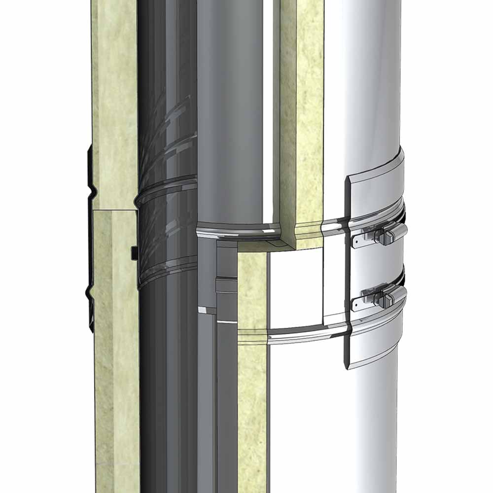 Der Hochwertige Edelstahlkamin, DW-FU, Detail