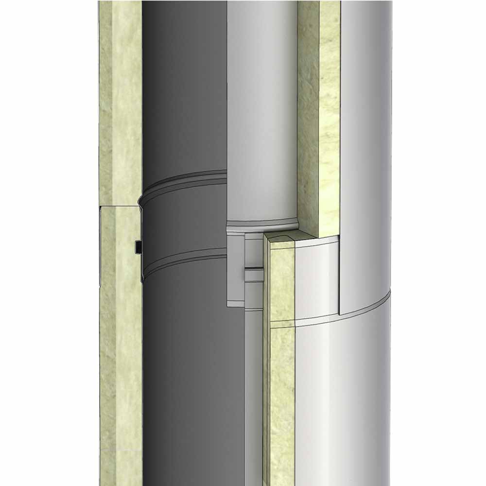 Der Design Edelstahlkamin, DW-Vision, Detail